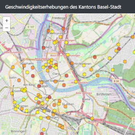 Datenvisualisierung Geschwindigkeitserhebungen des Kantons Basel-Stadt